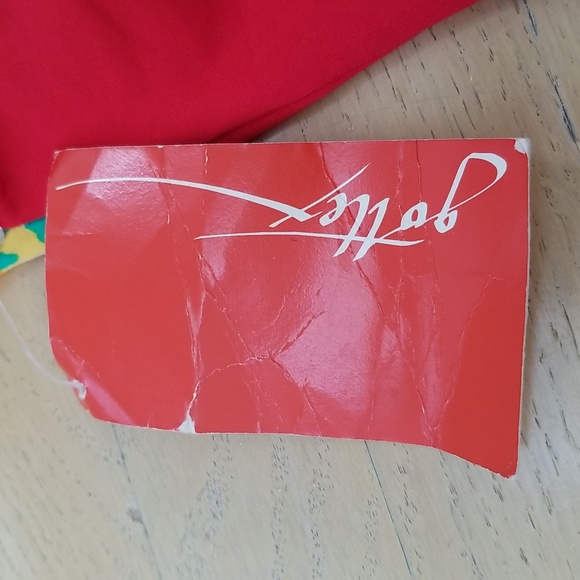 Vintage Floral Red Swim Suit Tie Halter NWT - Picture 6 of 10